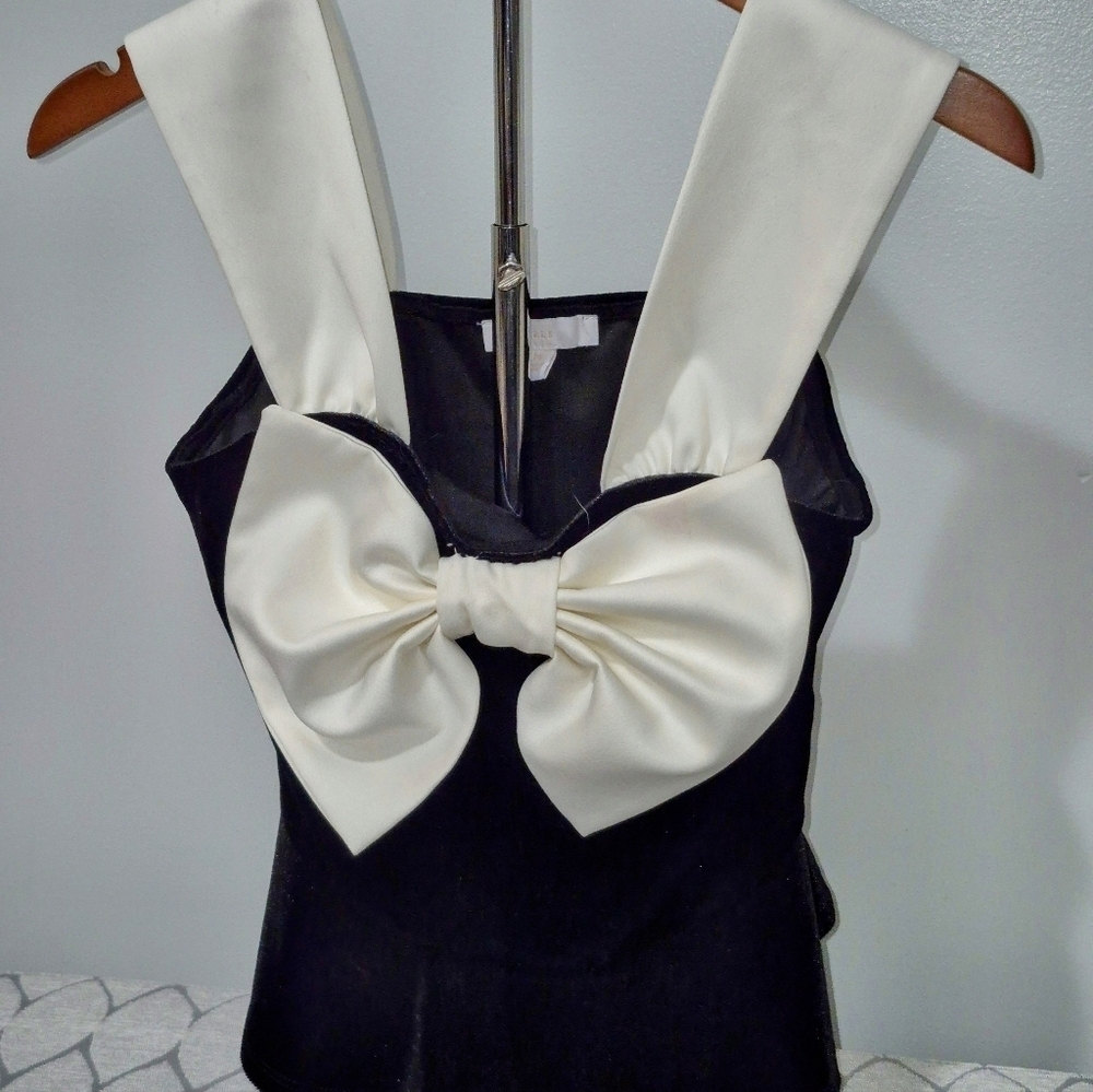 Two piece Christmas Formal from Dillard’s. GB. Velvet Bow Tank Outfit - Picture 1 of 12